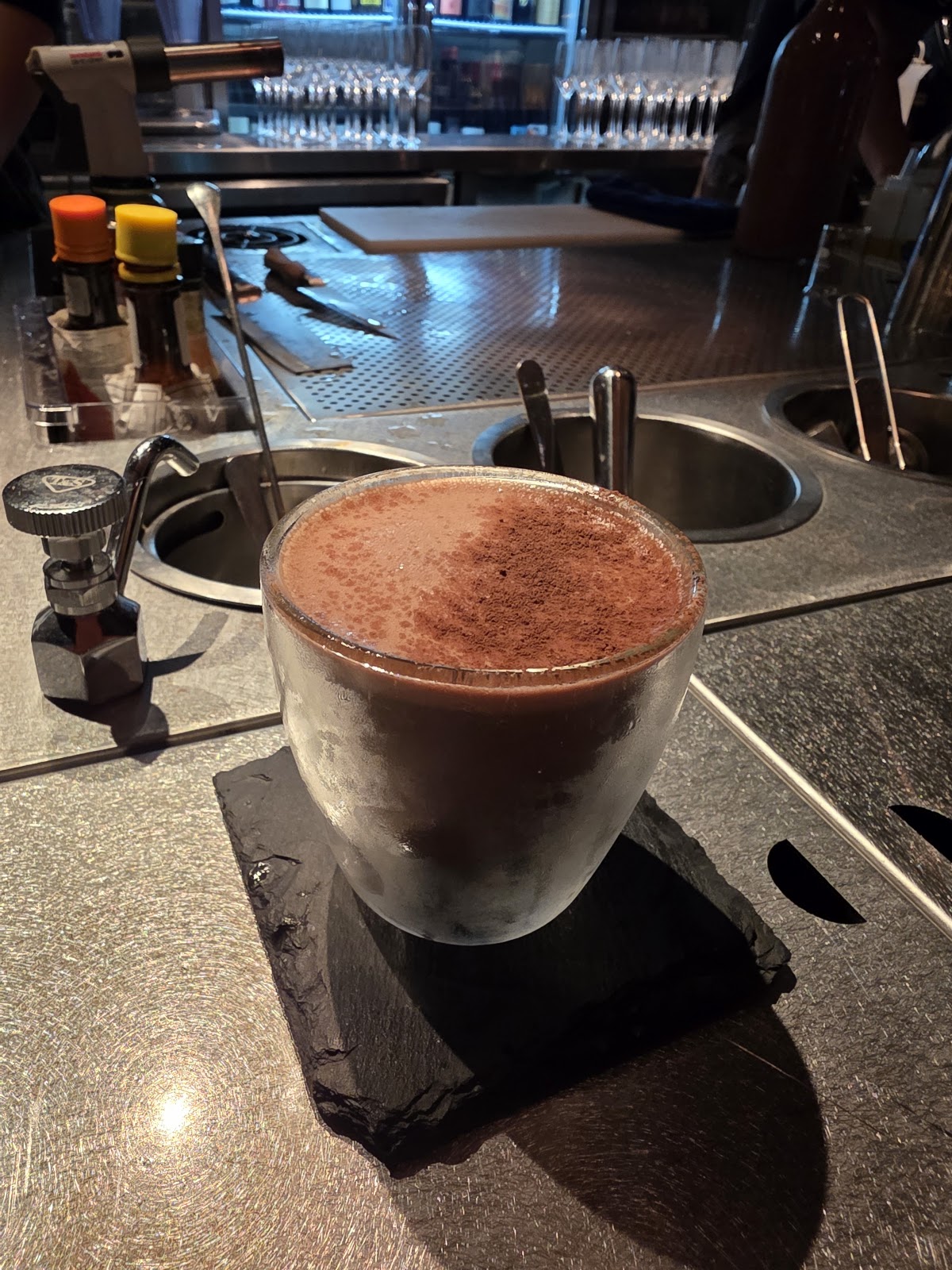 Espresso martini on the bar